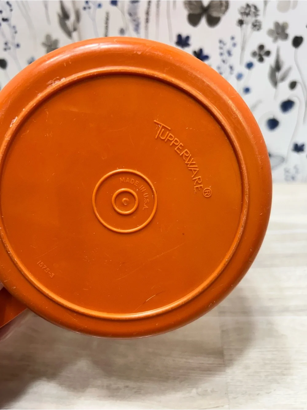 Vintage Tupperware Orange 2 Qt Push Button Pitcher